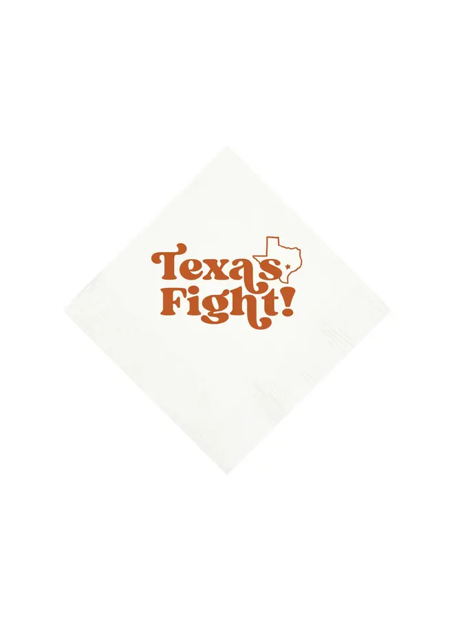 Texas Napkins White Set of 25