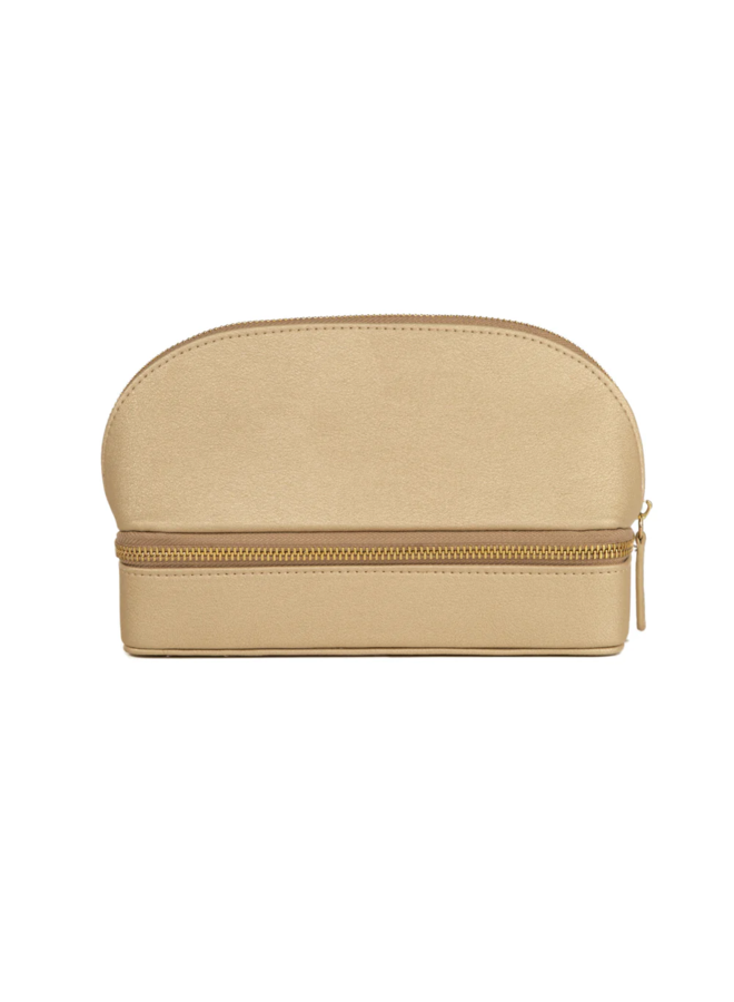 Abby Travel Cosmetic Case Gold