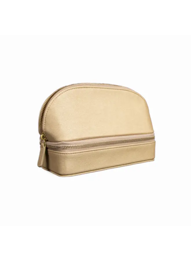 Abby Travel Cosmetic Case Gold