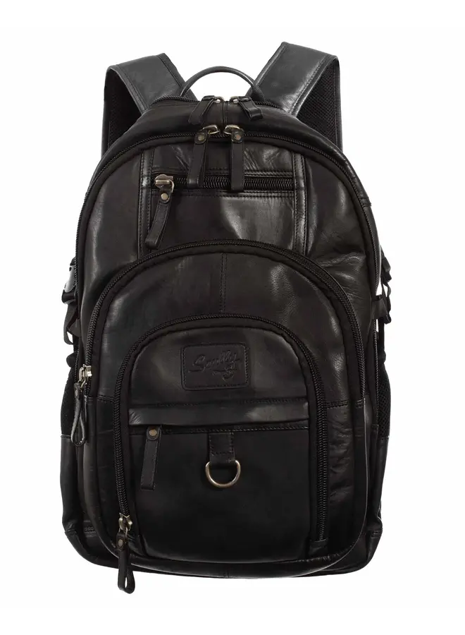 Leather Backpack Black