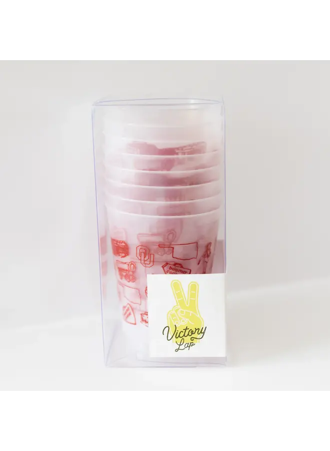 OU Shatterproof Cups Set of 8