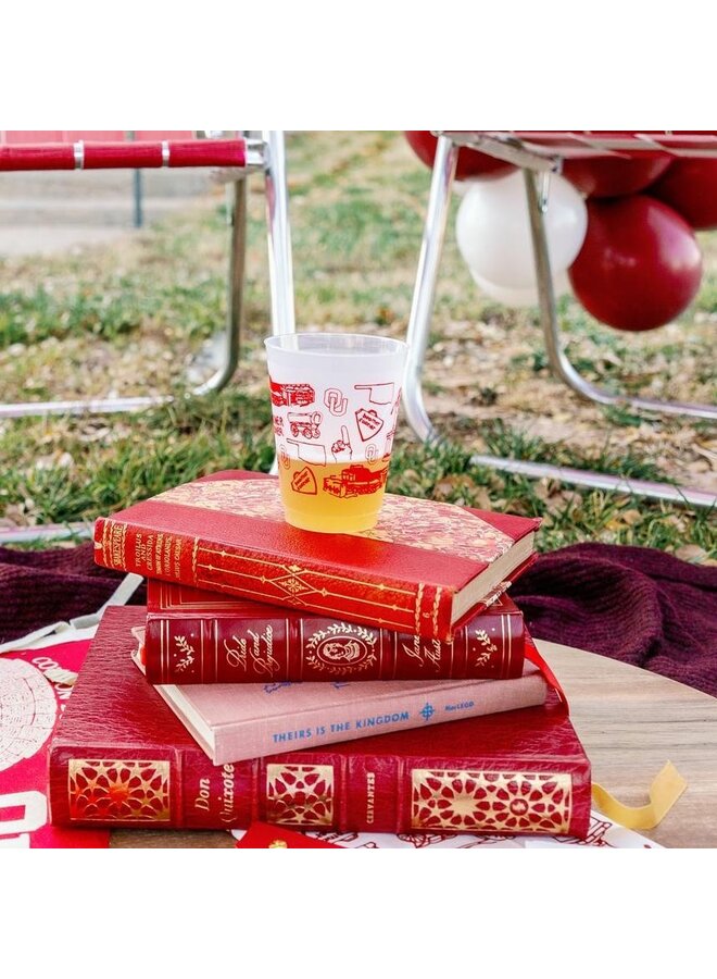 OU Shatterproof Cups Set of 8