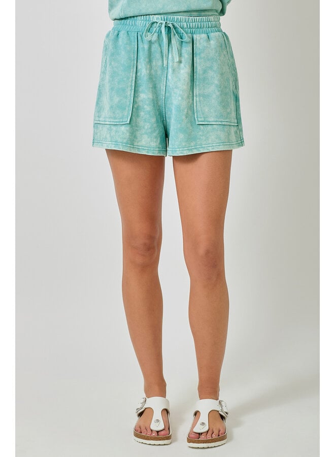 Terry Shorts Washed Emerald