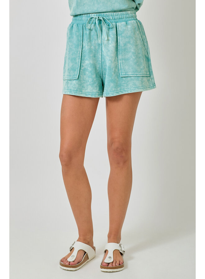 Terry Shorts Washed Emerald