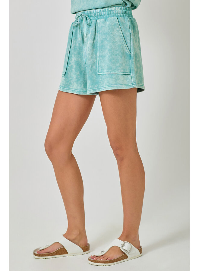 Terry Shorts Washed Emerald
