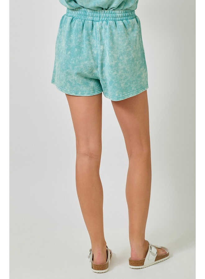 Terry Shorts Washed Emerald