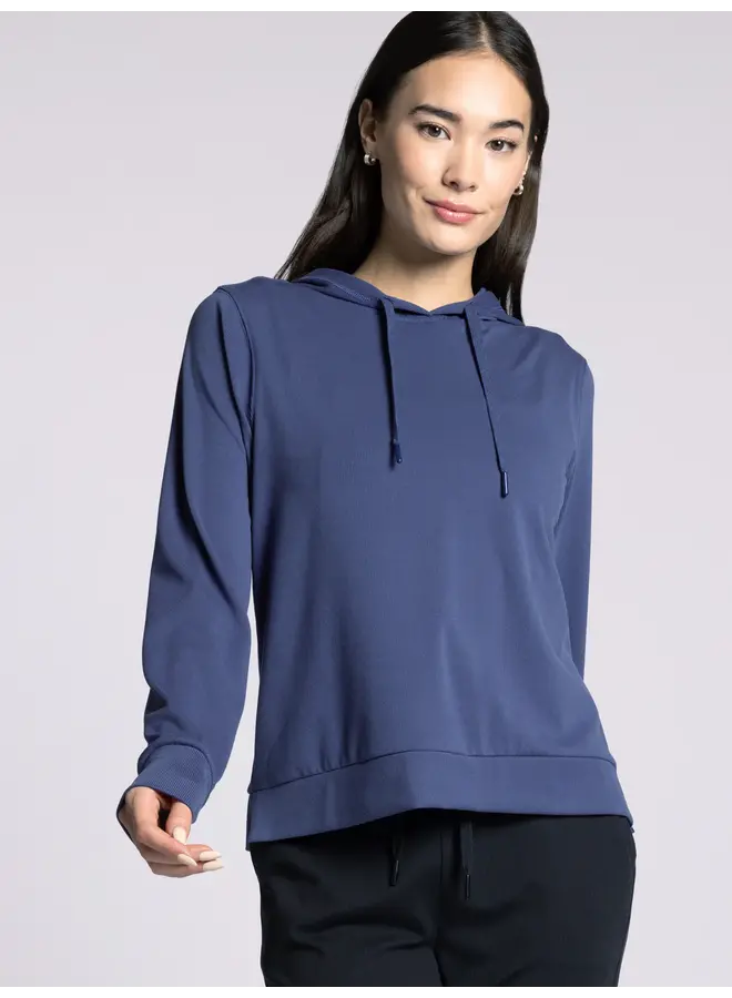 Izzy Hoodie Crown Blue Ribbed