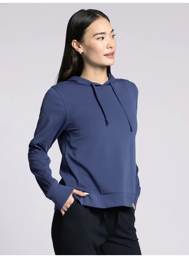 Izzy Hoodie Crown Blue Ribbed