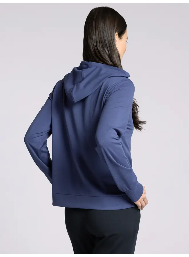 Izzy Hoodie Crown Blue Ribbed