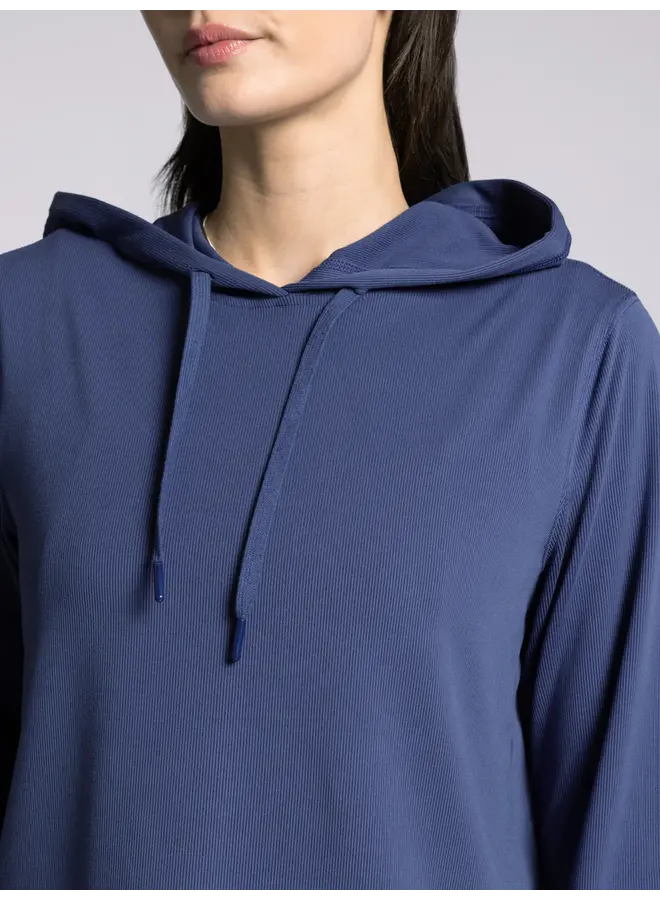 Izzy Hoodie Crown Blue Ribbed