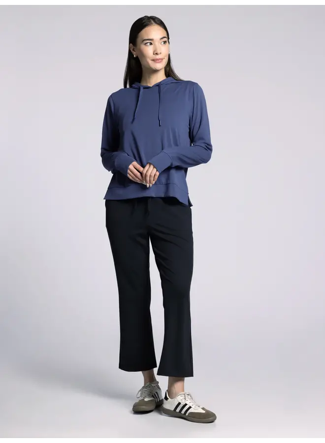 Izzy Hoodie Crown Blue Ribbed