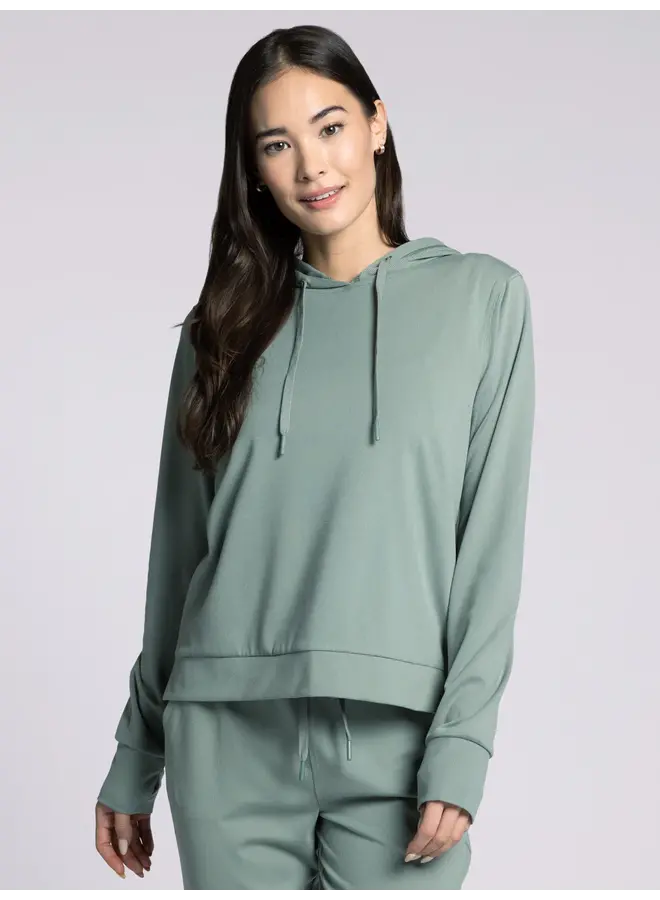 Izzy Hoodie Desert Green Ribbed