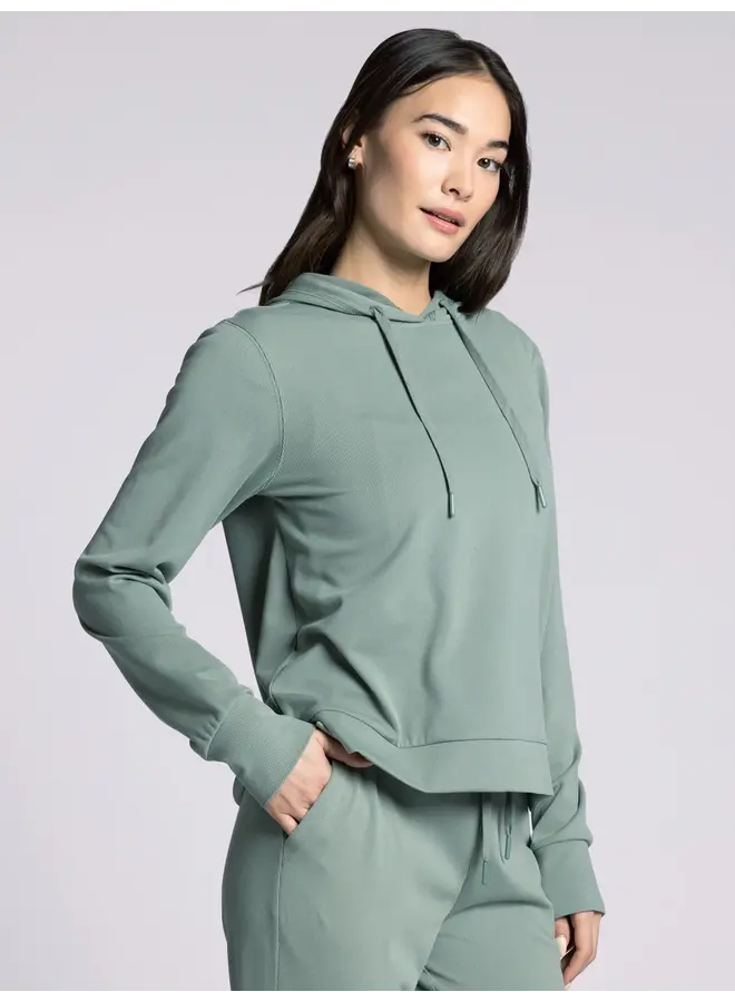 Izzy Hoodie Desert Green Ribbed