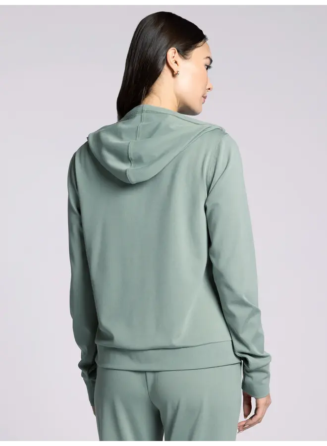 Izzy Hoodie Desert Green Ribbed