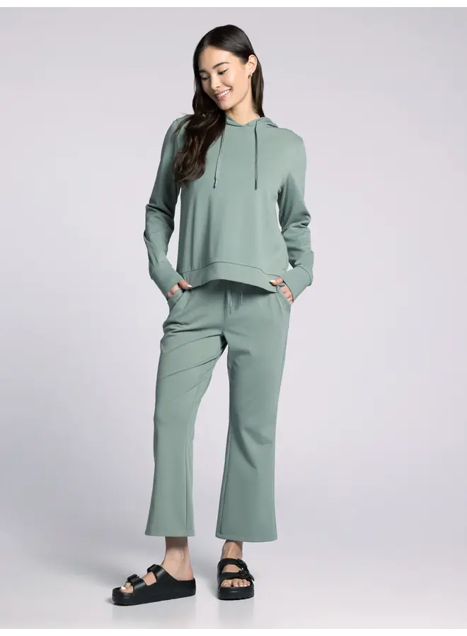 Izzy Hoodie Desert Green Ribbed