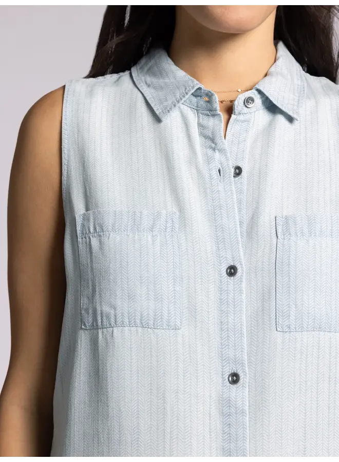 Blossom Tank Mia Herringbone