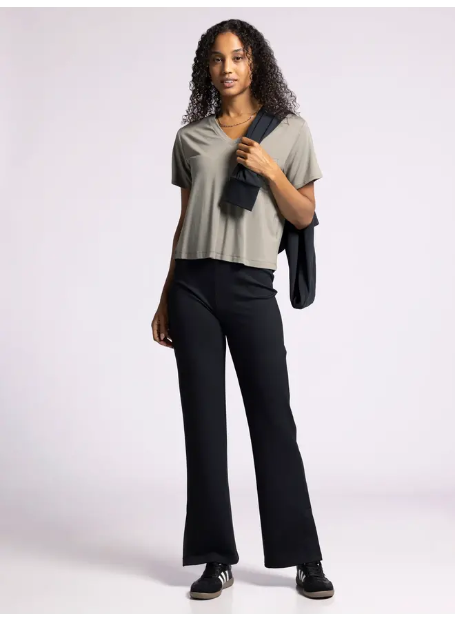 Izzy Pants Black Ribbed