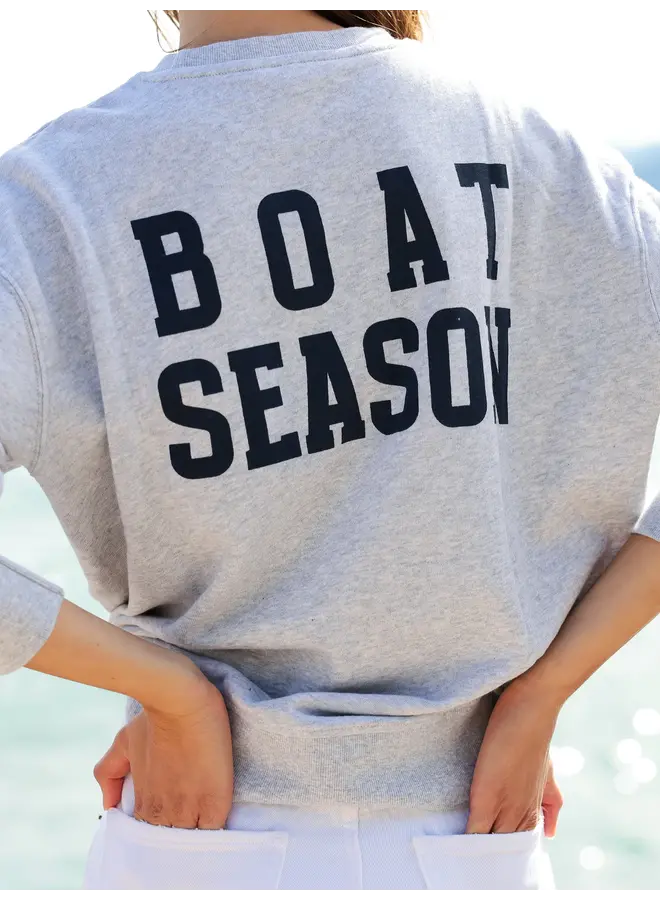 Boat Season Sweatshirt Gray