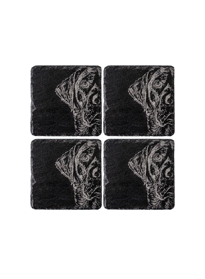 Slate Coasters Set/4 Labrador