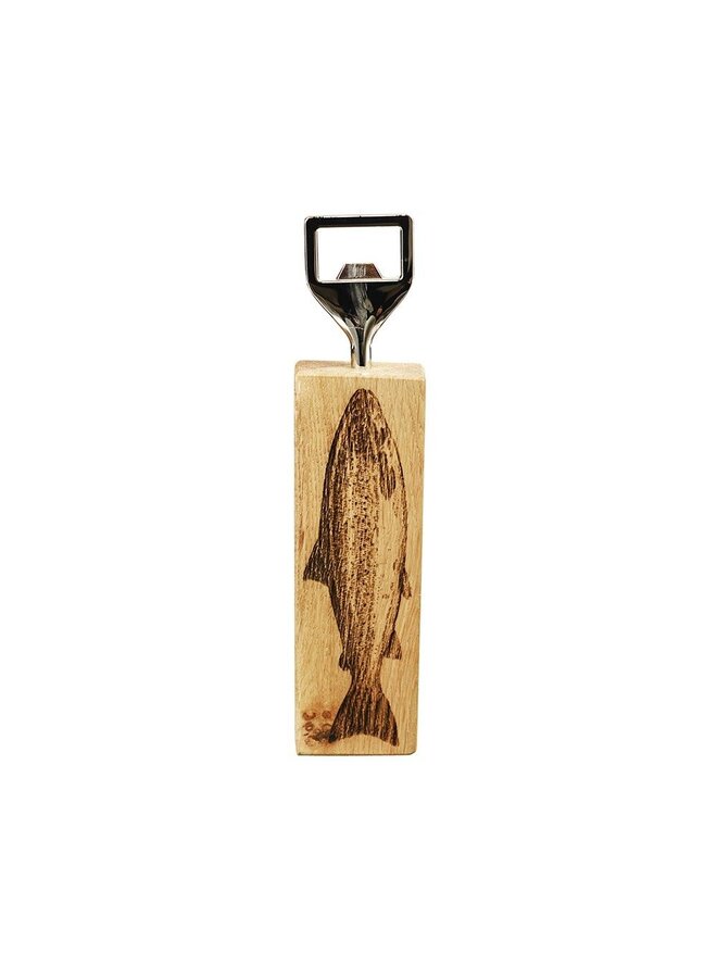 Oak Bottle Opener Salmon