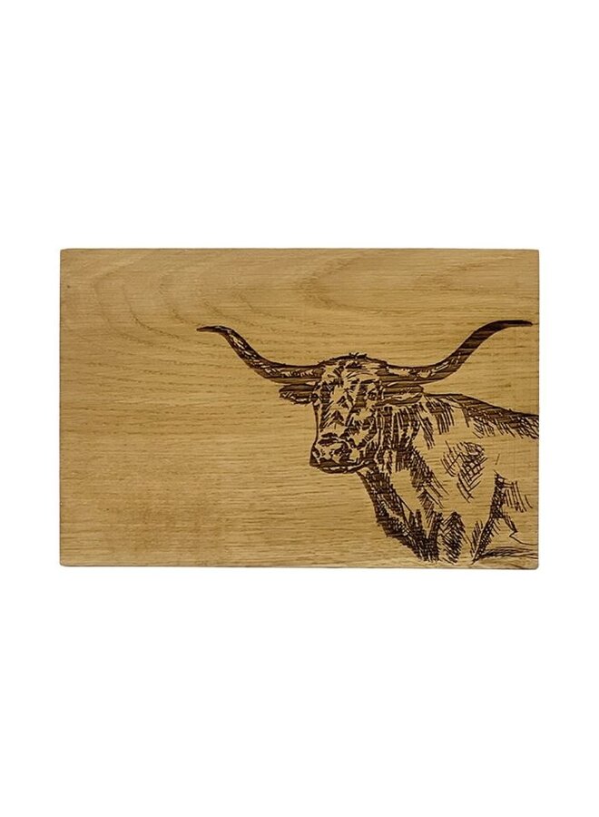 Oak Serving Board Texas Longhorn