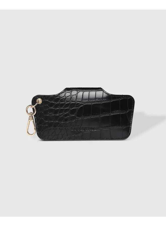 Skittle Sunglass Case Croc Black