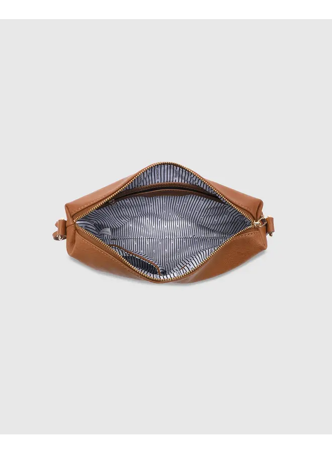 Daisy Stripe Crossbody Bag Tan