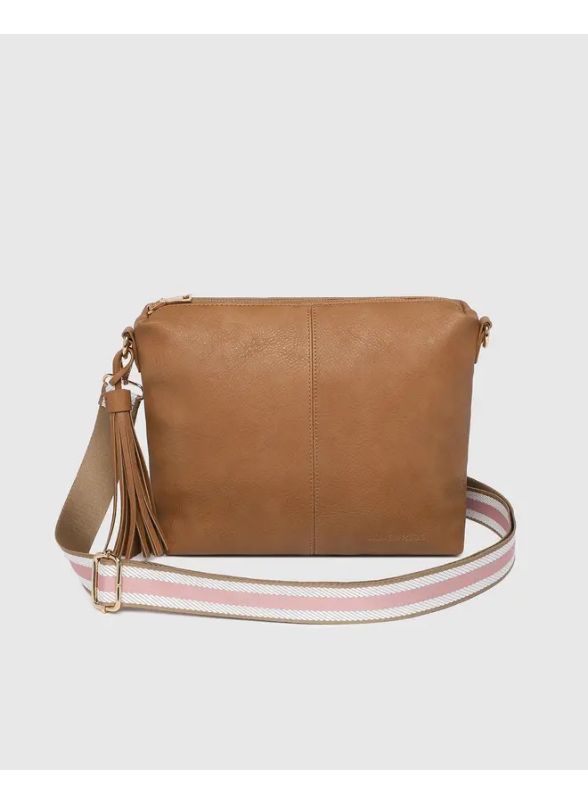Daisy Stripe Crossbody Bag Camel