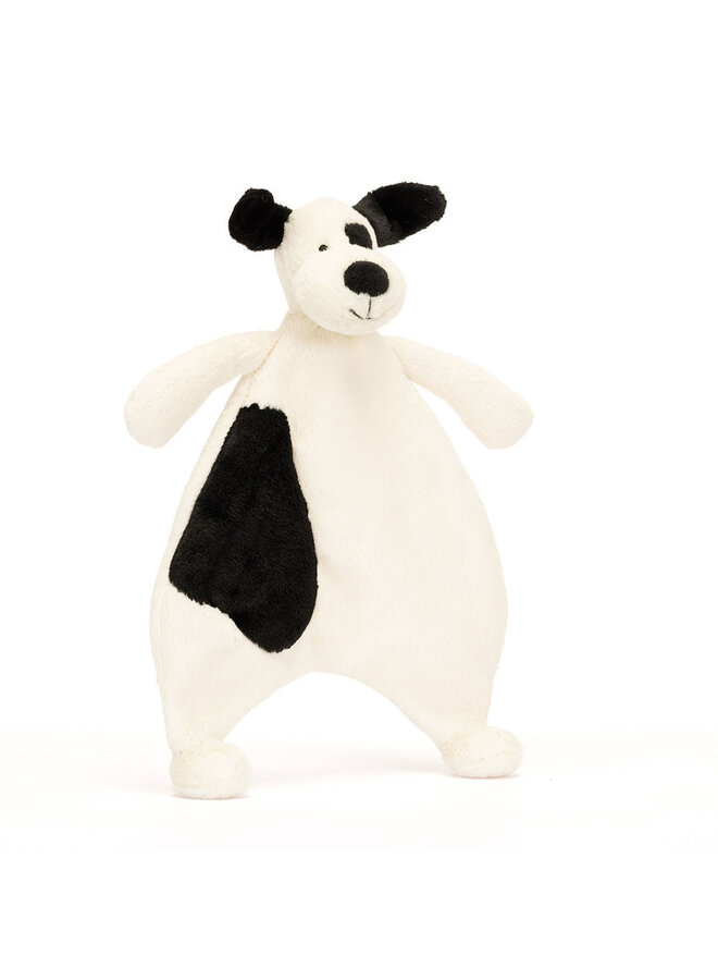 Bashful Black & Cream Puppy Comforter