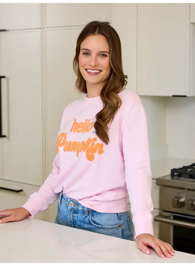 Hello Pumpkin Pink Sweatshirt