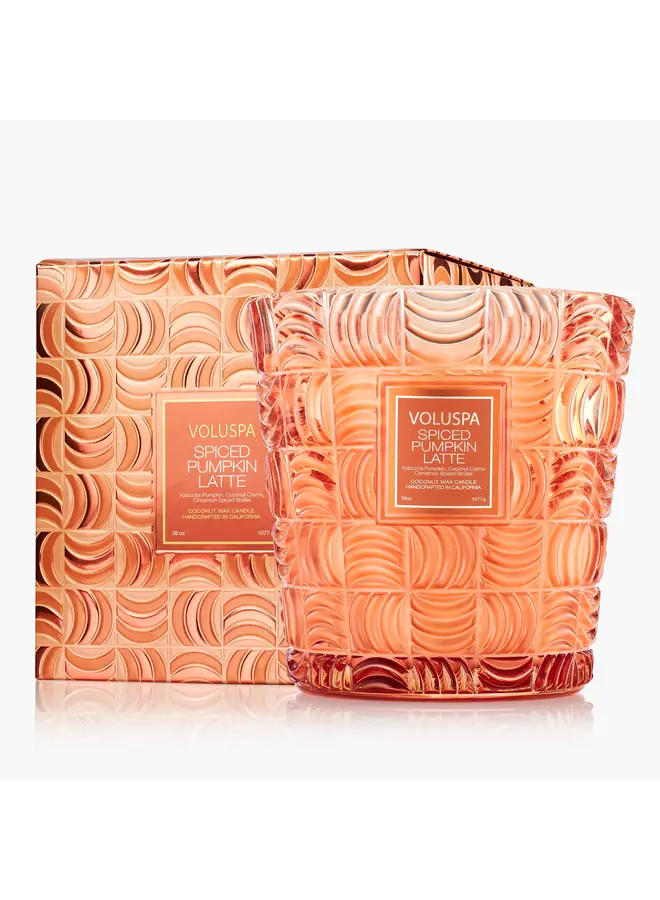 Spiced Pumpkin Latte 3 Wick Hearth Candle