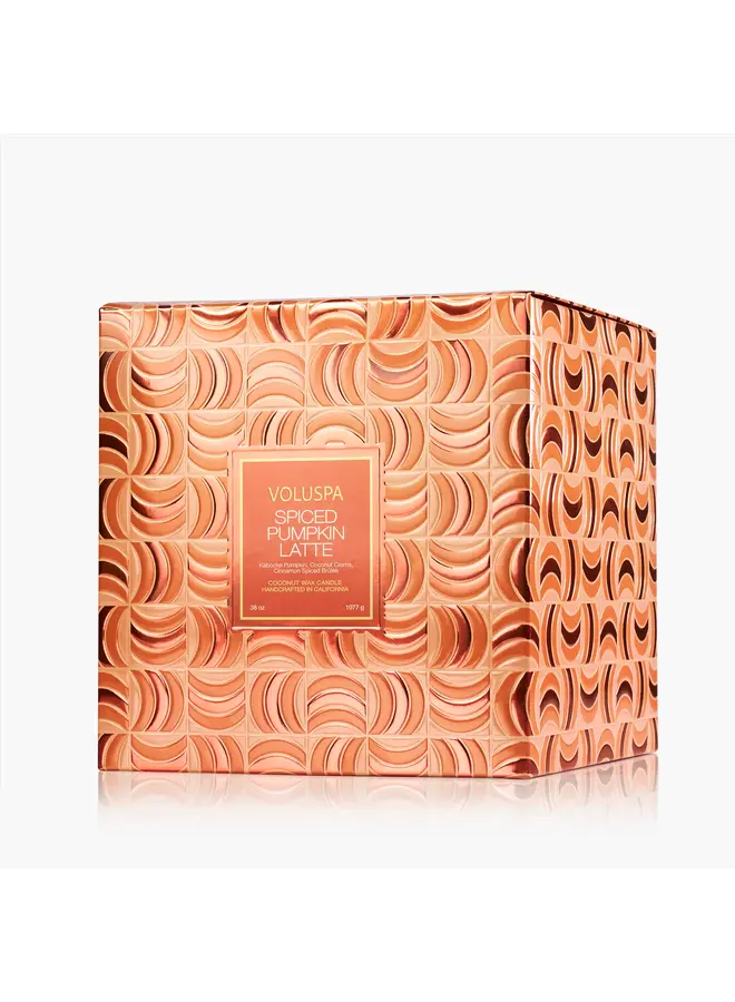 Spiced Pumpkin Latte 3 Wick Hearth Candle