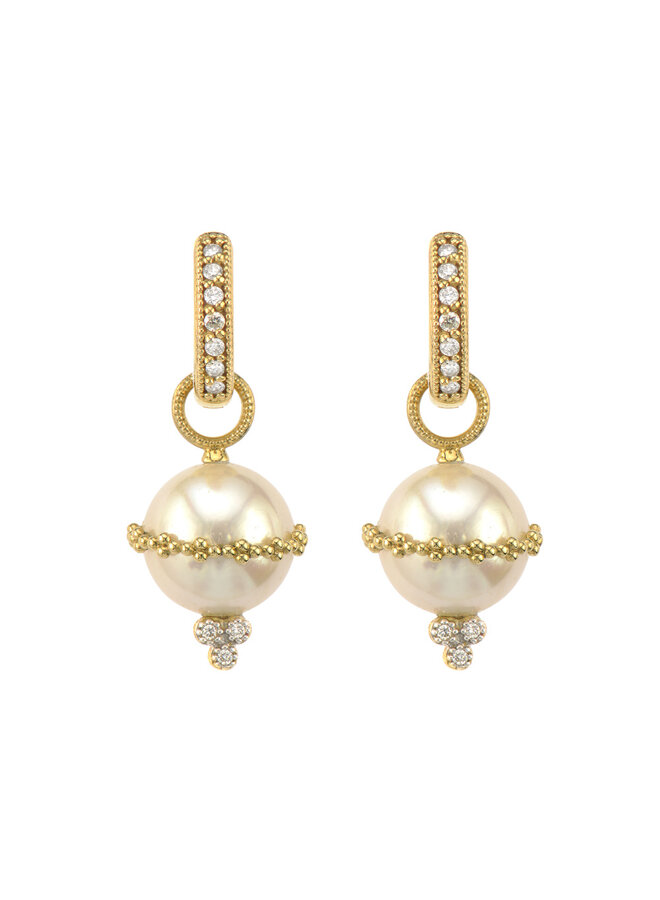 Provence Beaded Wrapped Pearl Earring Charms