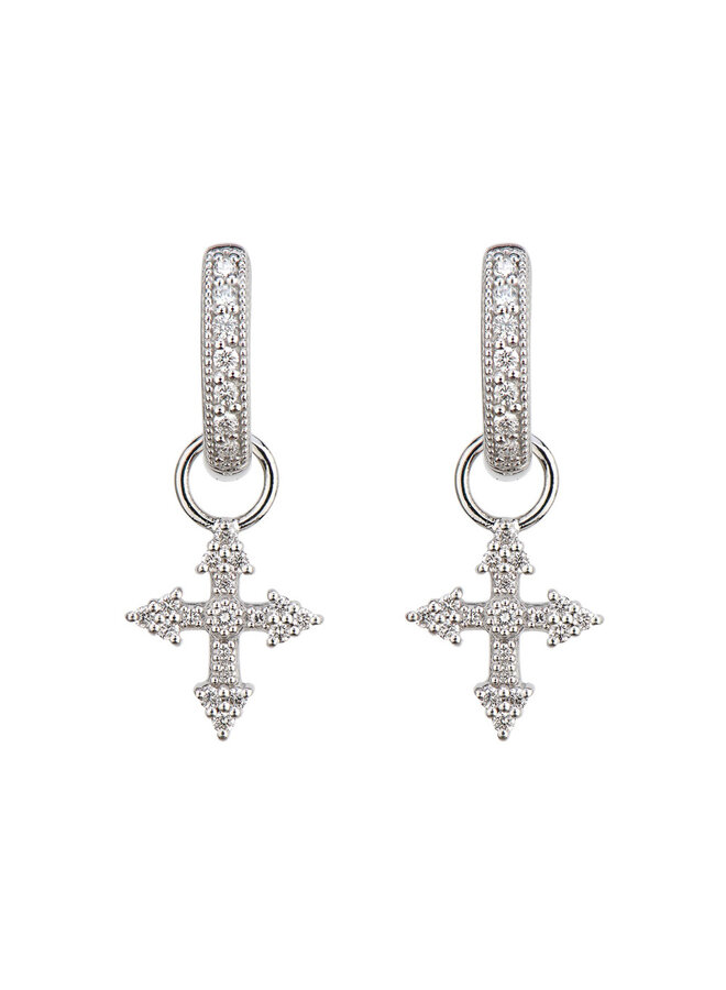 Provence Champagne Tiny Cross Earring Charms