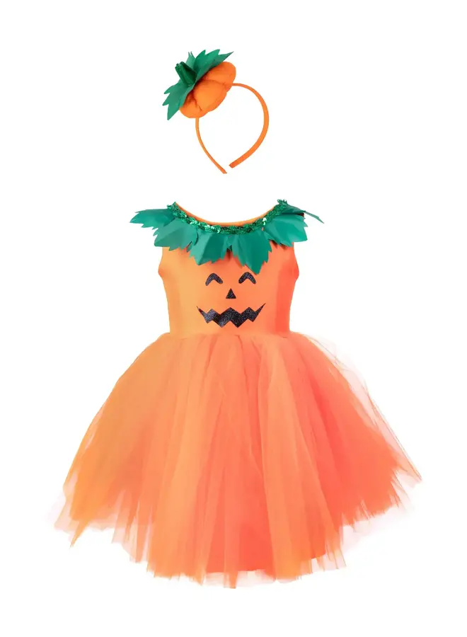 Pumpkin Patch Princess Dress with Headband