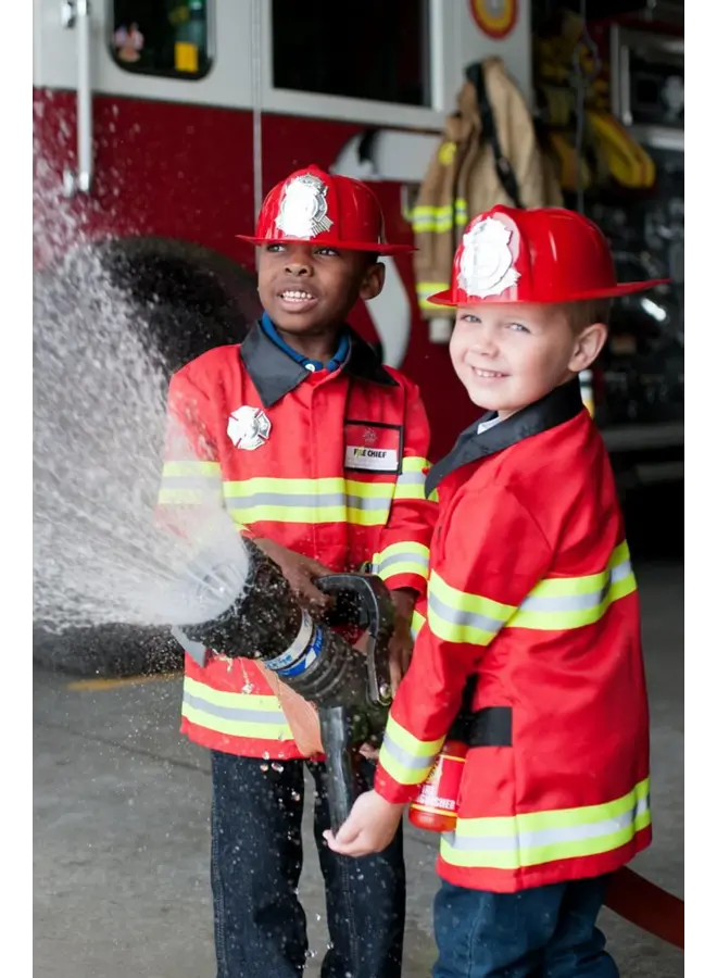 Firefighter Set, Includes 5 Accessories, Red, Size 3-4