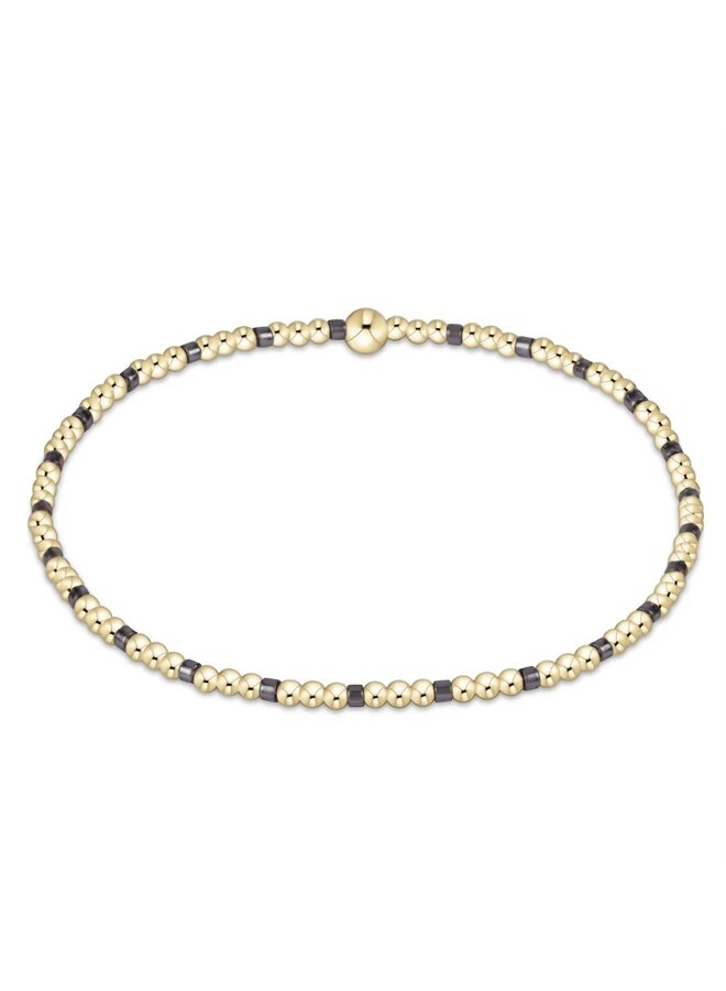 Hope Sincerity Pattern 2mm Bead Bracelet Taupe with a Twist