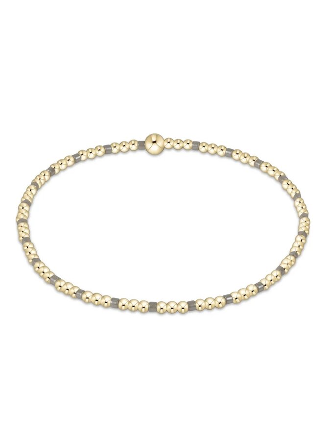 Hope Sincerity Pattern 2mm Bead Bracelet Milkshake