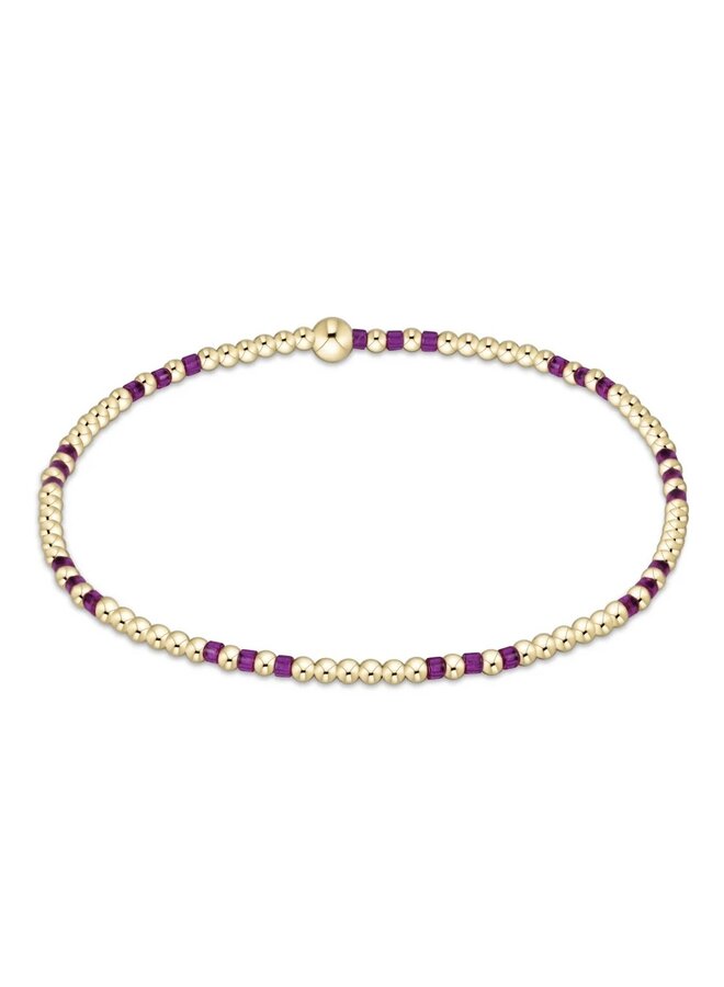 Hope Joy Pattern 2mm Bead Bracelet Fuchsia