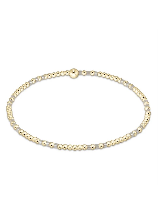 Hope Joy Pattern 2mm Bead Bracelet Milkshake