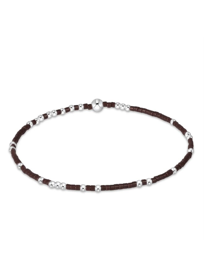 Hope Unwritten Sterling Bead Bracelet - Chocolate