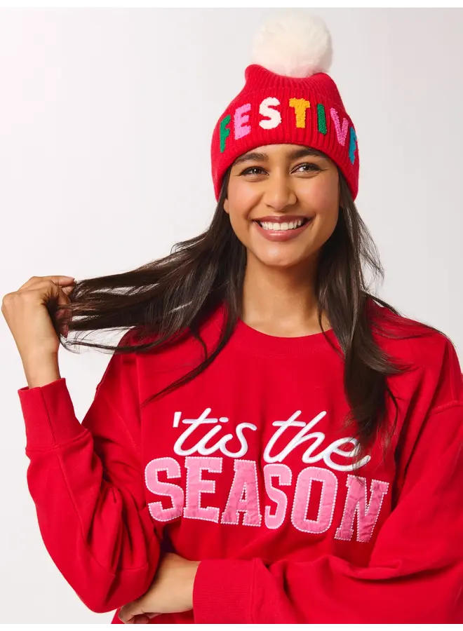 Tis The Season Lounge Sweatshirt Red