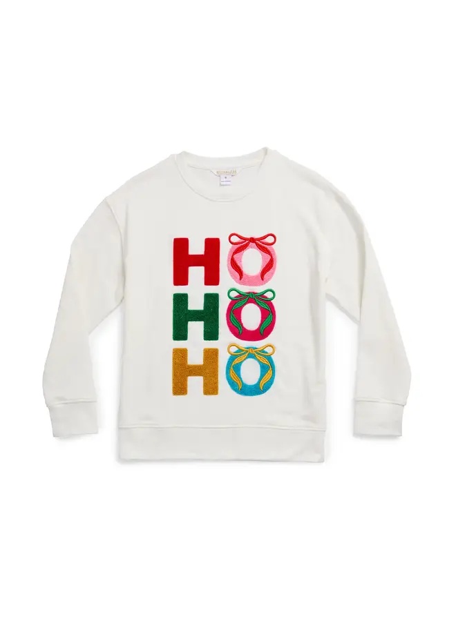 Ho Ho Ho Bows Classic Sweatshirt Ivory