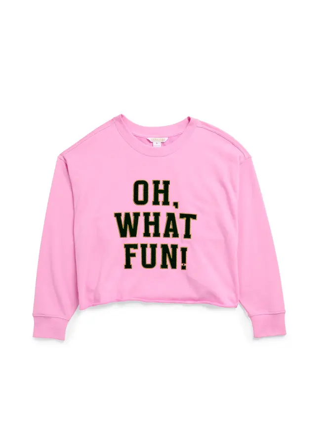 Oh What Fun Sweatshirt Pink