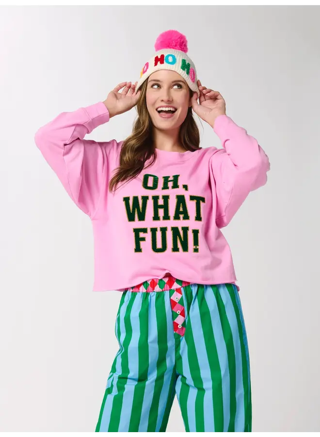 Oh What Fun Sweatshirt Pink
