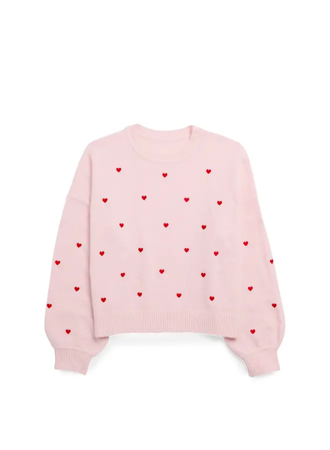 Hearts Sweater Blush