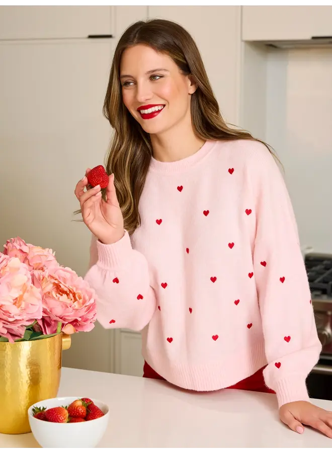 Hearts Sweater Blush