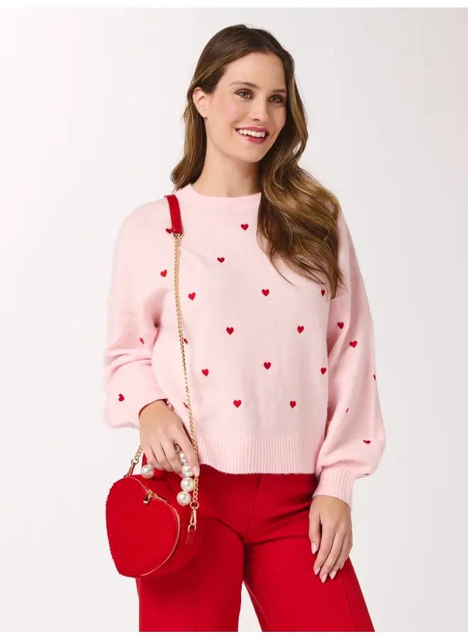 Hearts Sweater Blush