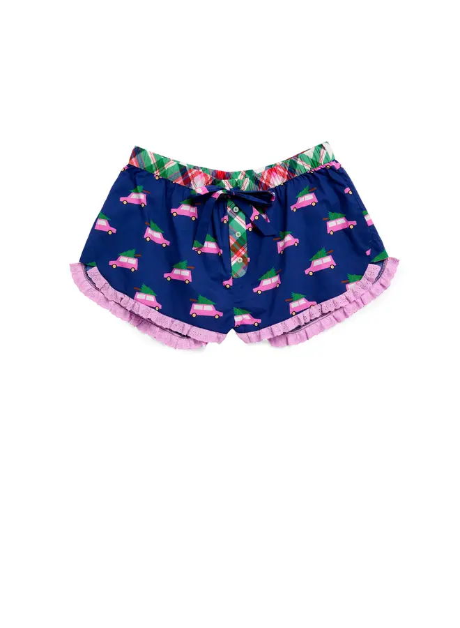 Pink Car Boxer Shorts Navy