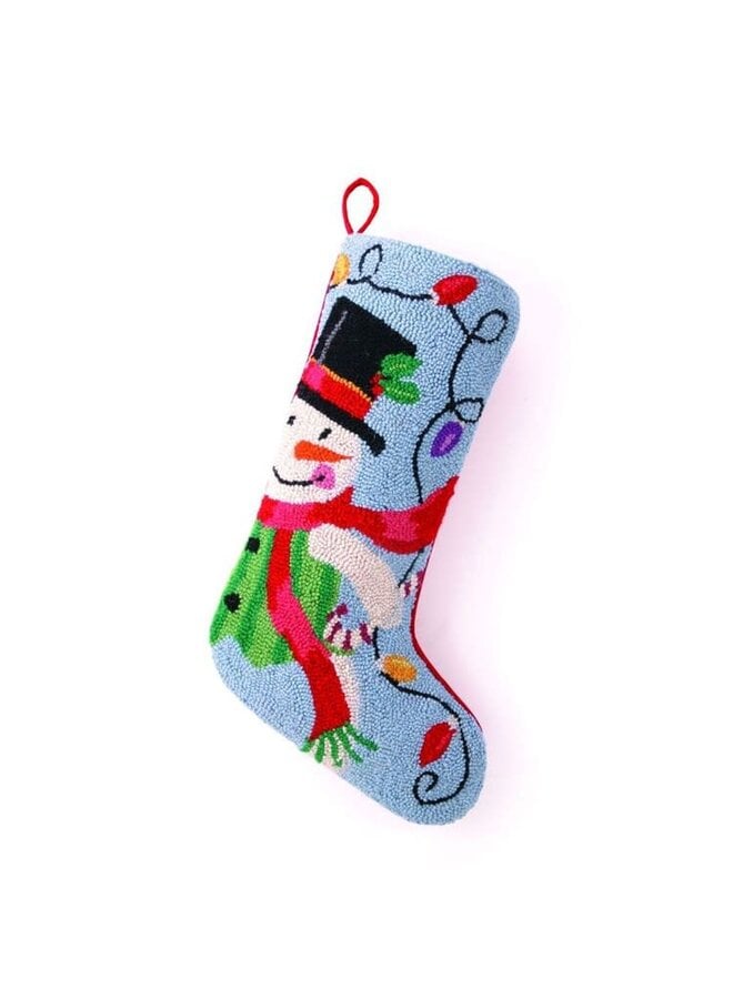 Snowman with Lights Hook Stocking